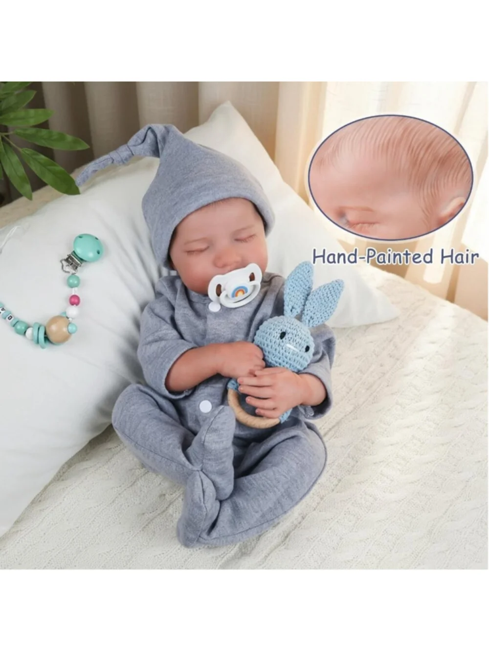 Realistic Reborn Baby Dolls - 18 Inch Full Vinyl Body Lifelike Reborn Boy Doll